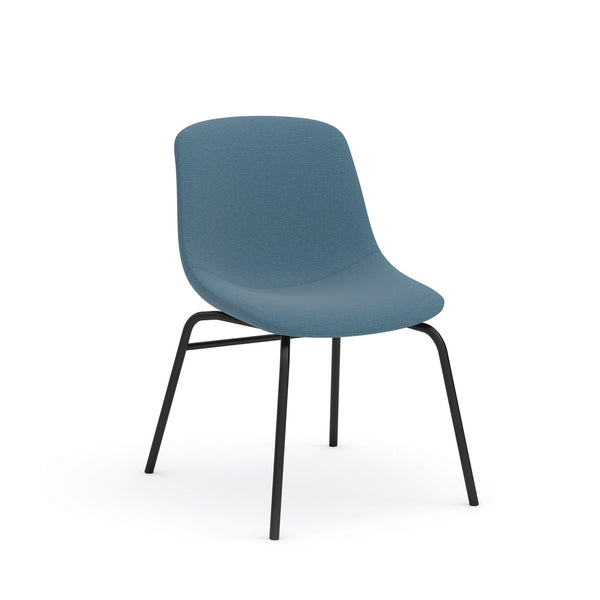 OfficeSource | Willow Collection | Mid Back Guest Chair with Black Leg Base