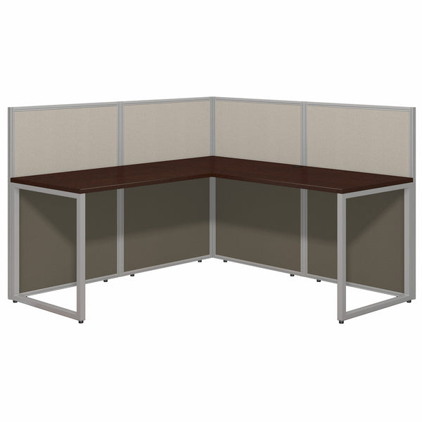 Bush Business Furniture Easy Office 60W L Shaped Cubicle Desk Workstation with 45H Panels
