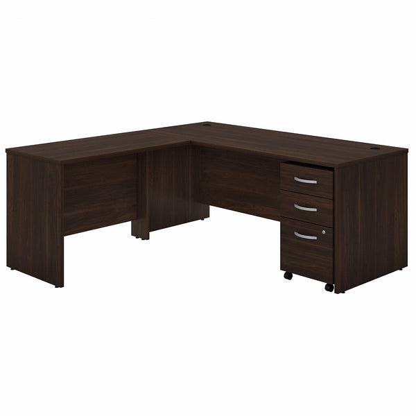 Bush Business Furniture Studio C 72W x 30D L Shaped Desk with Mobile File Cabinet and 42W Return