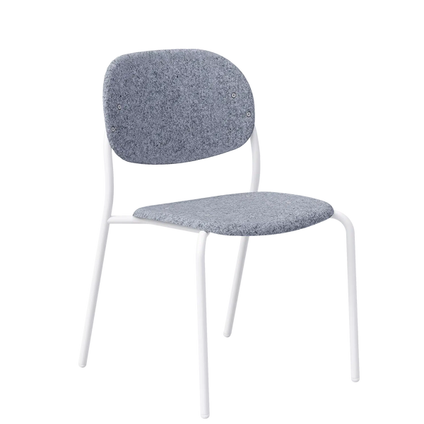 Tioga Armless Guest Chair with Upholstered Seat and Laminate Back