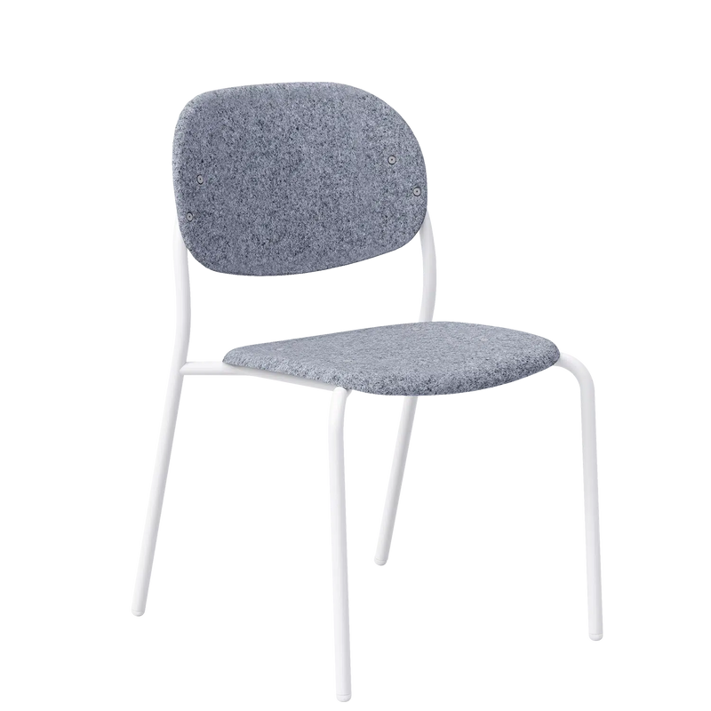 KFI Tioga Armless Guest Chair with Upholstered Seat and Laminate Back