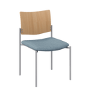Evolve Armless Wood Back Guest Chair with Upholstered Seat