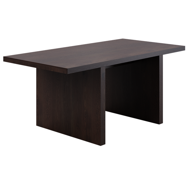 KFI Studios Loci Collection 42"D x 84"W Stained Wood Rectangular Conference Table