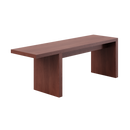 Loci 24"D x 84"W x 30"H Stained Wood Single Overhang Collaborative Table