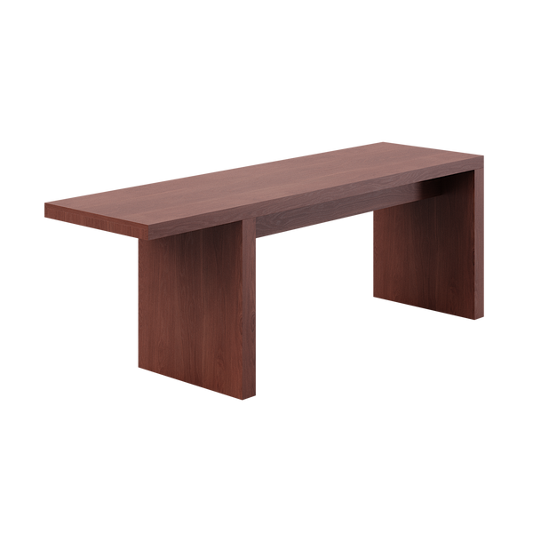 KFI Loci 24"D x 84"W x 30"H Stained Wood Single Overhang Collaborative Table