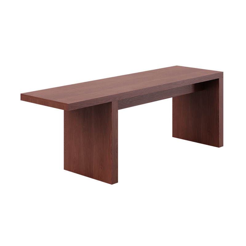 KFI Loci 24"D x 84"W x 30"H Stained Wood Single Overhang Collaborative Table