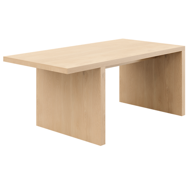 KFI Loci 42"D x 84"W x 30"H Luxury Wood Single Overhang Collaborative Table