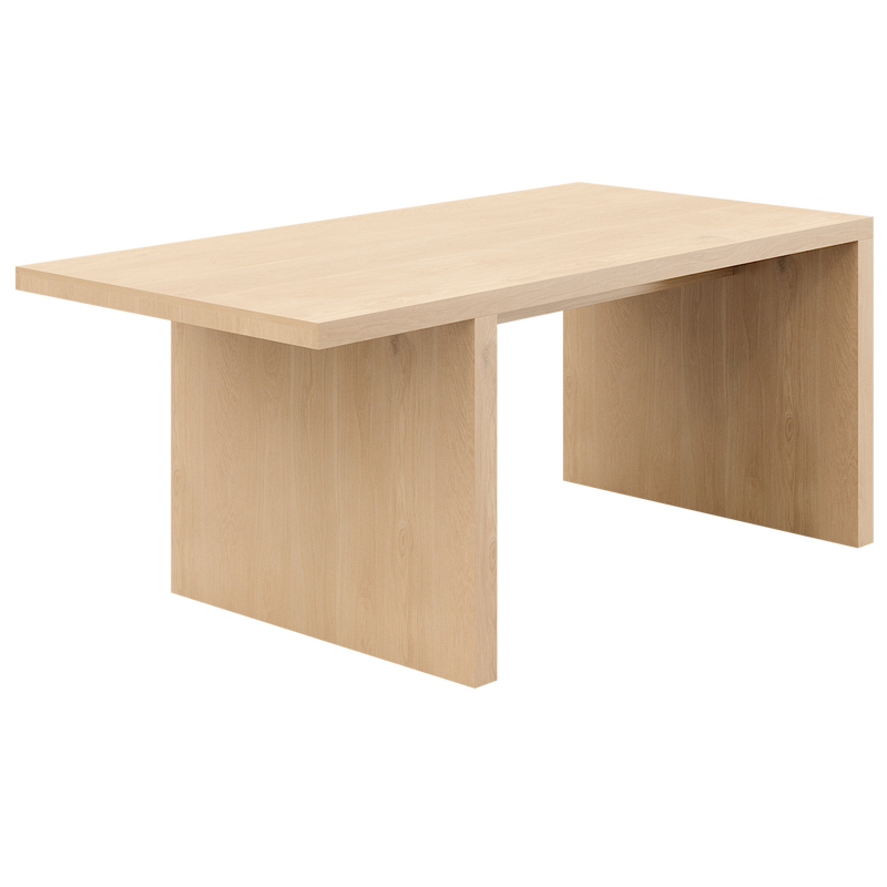 KFI Loci 42"D x 84"W x 30"H Luxury Wood Single Overhang Collaborative Table