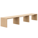 Loci Long Stained Wood Collaborative Table