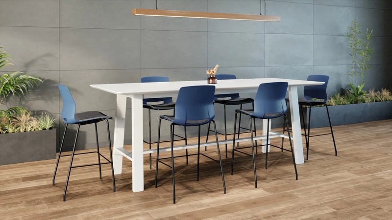 120"W x 42"D x 41"H Midtown Heavy Duty Wood Top Collaborative Table