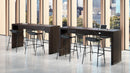 Loci 24"D x 84"W x 36"H Stained Wood Collaborative Counter Height Table