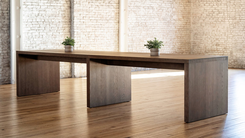 KFI Loci 168"W x 42"D Stained Wood Boardroom Table