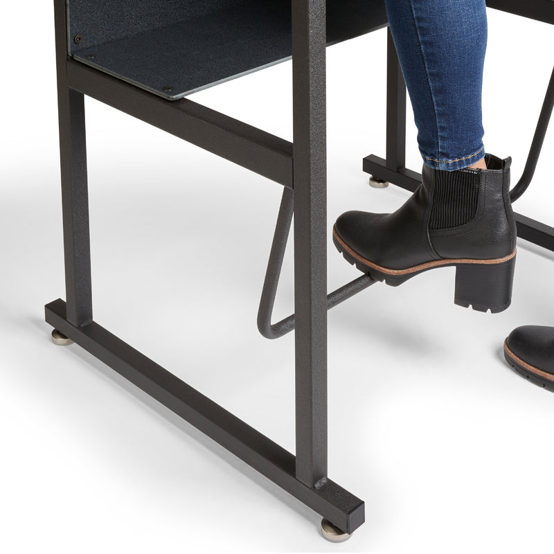 AlphaBetter® Desk, 28 x 20" Standard Top and Swinging Footrest Bar