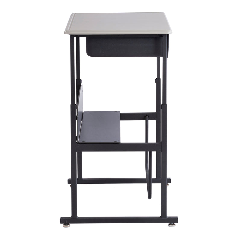 AlphaBetter® Desk, 28 x 20" Standard Top, Book Box and Swinging Footrest Bar