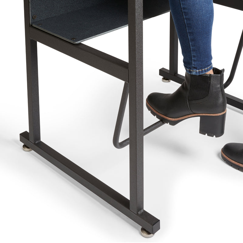 AlphaBetter® Desk, 28 x 20" Standard Top, Book Box and Swinging Footrest Bar