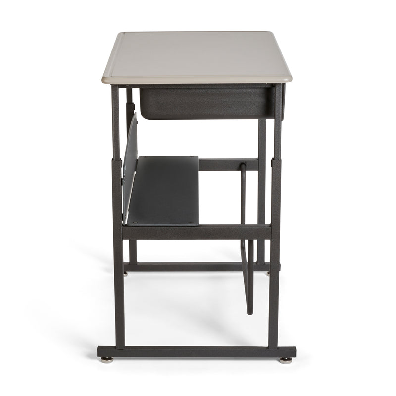 AlphaBetter® Desk, 28 x 20" Standard Top, Book Box and Swinging Footrest Bar