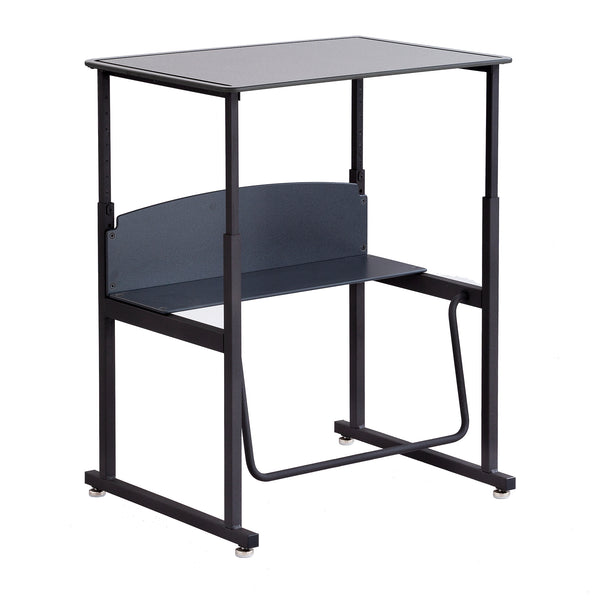 AlphaBetter® Desk, 28 x 20" Premium or Dry Erase Top and Swinging Footrest Bar