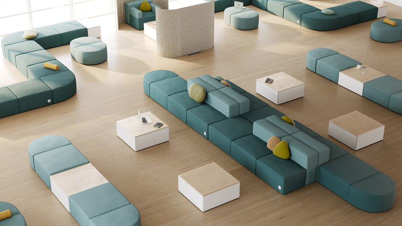 KFI Studios Conversa Modular Seating Collection 24x36 Single Seat Bench