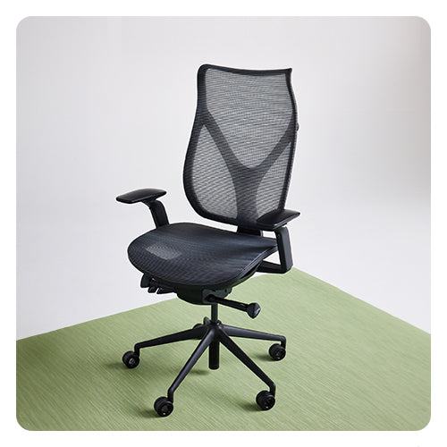 Onda Mesh Mid Back with Upholstered Seat