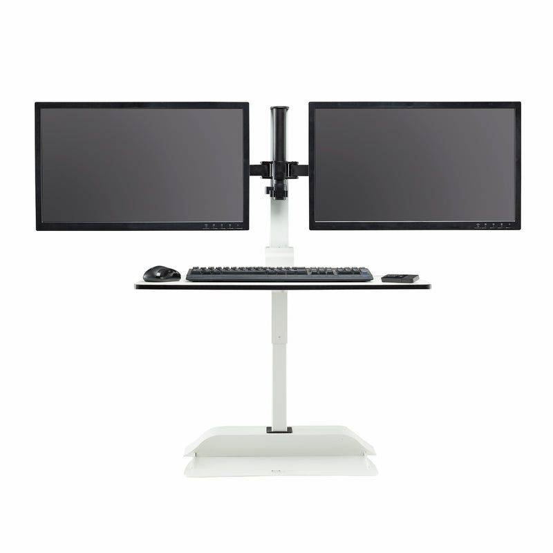 Soar™ by Safco Electric Desktop Sit/Stand – Dual Monitor Arm