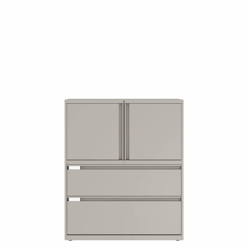 Prime™ 49.6"H Two File Multi-Storage Cabinet, 42"W x 18"D - One Adjustable Shelf