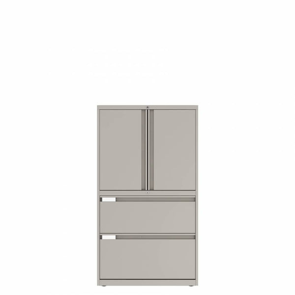 Prime™ 53.6"H Two File Multi-Storage Cabinet, 30"W x 18"D - One Adjustable Shelf