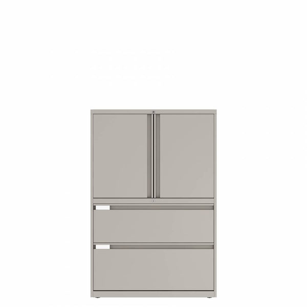 Prime™ 53.6"H Two File Multi-Storage Cabinet, 36"W x 18"D - One Adjustable Shelf