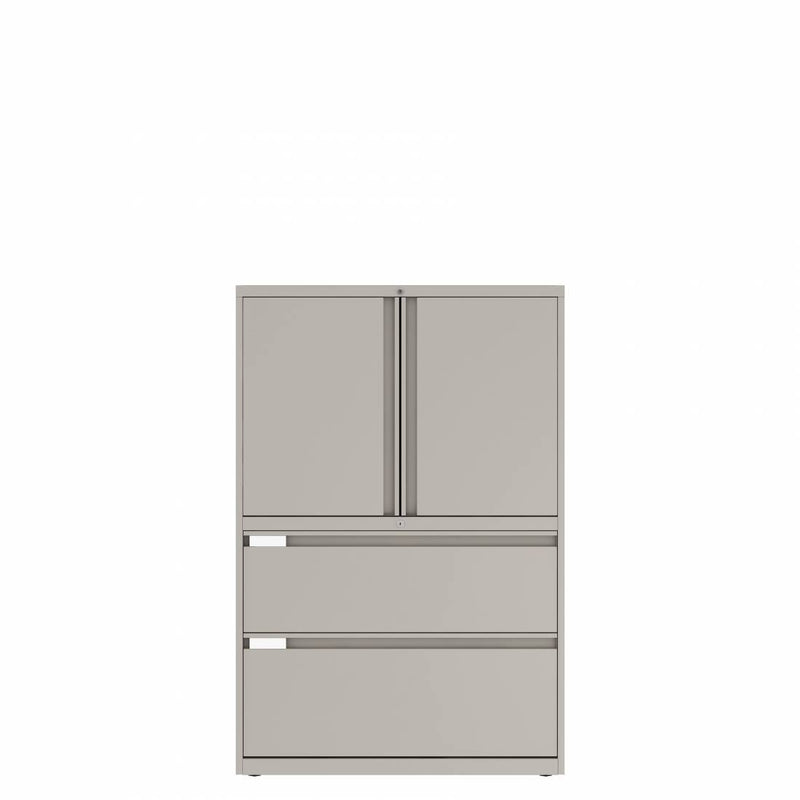 Prime™ 53.6"H Two File Multi-Storage Cabinet, 42"W x 18"D - One Adjustable Shelf