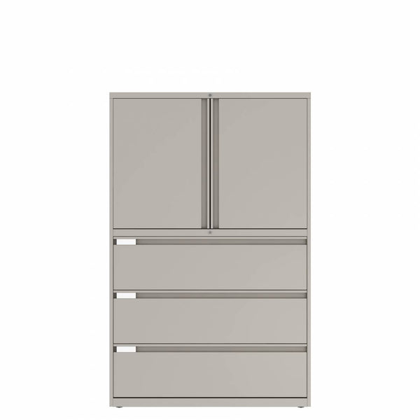 Prime™ 65.6"H Three File Multi-Storage Cabinet, 42"W x 18"D - One Adjustable Shelf