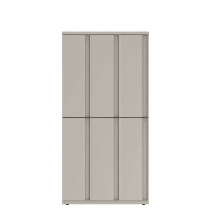 Prime™ 72"H Triple Column Locker, Two Rows, 36"W x 18"D, Full Pull Doors - Left Opening
