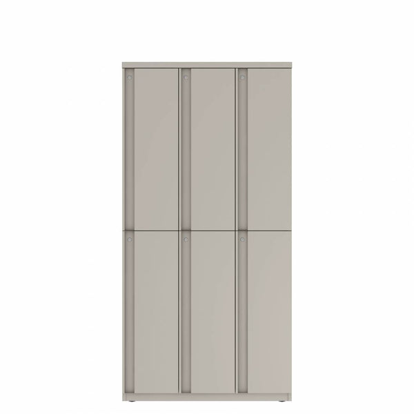 Prime™ 72"H Triple Column Locker, Two Rows, 36"W x 18"D, Full Pull Doors - Right Opening