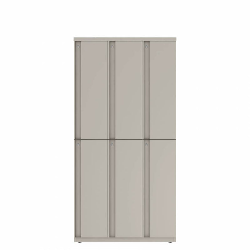 Prime™ 72"H Triple Column Locker, Two Rows, 36"W x 18"D, Full Pull Doors - Right Opening
