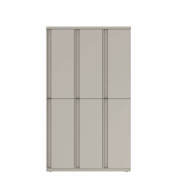 Prime™ 72"H Triple Column Locker, Two Rows, 42"W x 18"D, Full Pull Doors - Right Opening