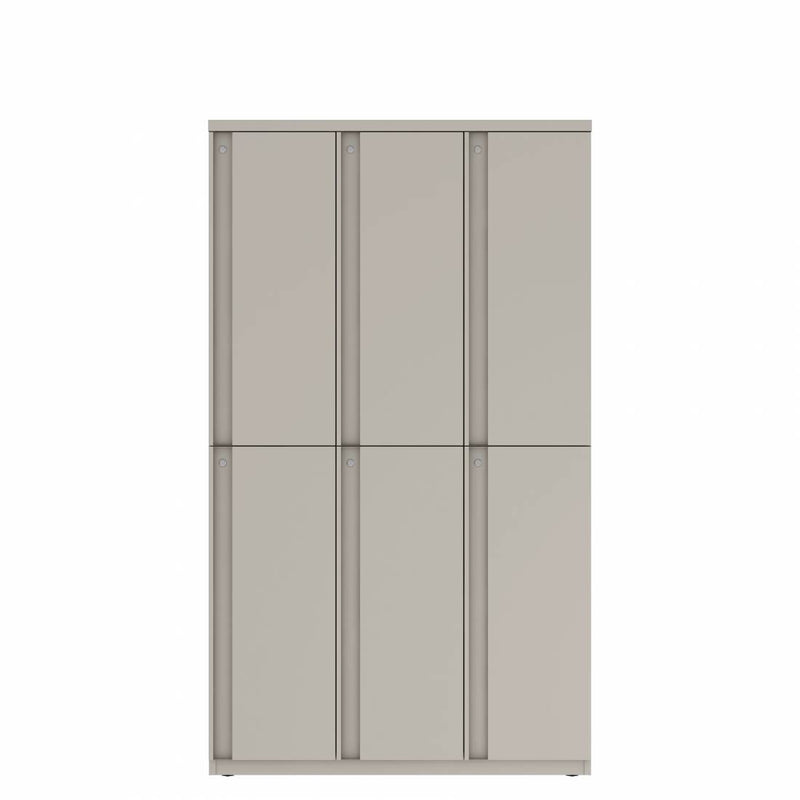 Prime™ 72"H Triple Column Locker, Two Rows, 42"W x 18"D, Full Pull Doors - Right Opening