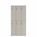 Prime™ 72"H Triple Column Locker, Two Rows, 36"W x 18"D, Flat Metal Doors - Right Opening
