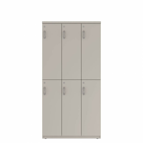 Prime™ 72"H Triple Column Locker, Two Rows, 36"W x 18"D, Flat Metal Doors - Right Opening