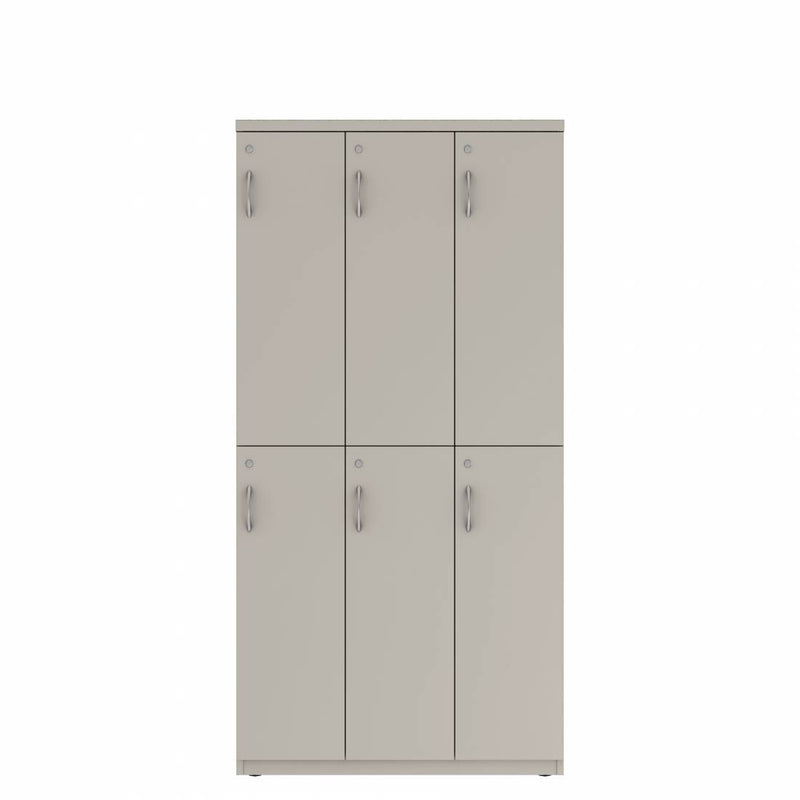 Prime™ 72"H Triple Column Locker, Two Rows, 36"W x 18"D, Flat Metal Doors - Right Opening
