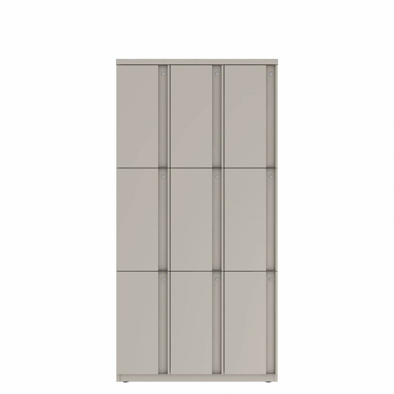 Prime™ 72"H Triple Column Locker, Three Rows, 36"W x 18"D, Full Pull Doors - Left Opening