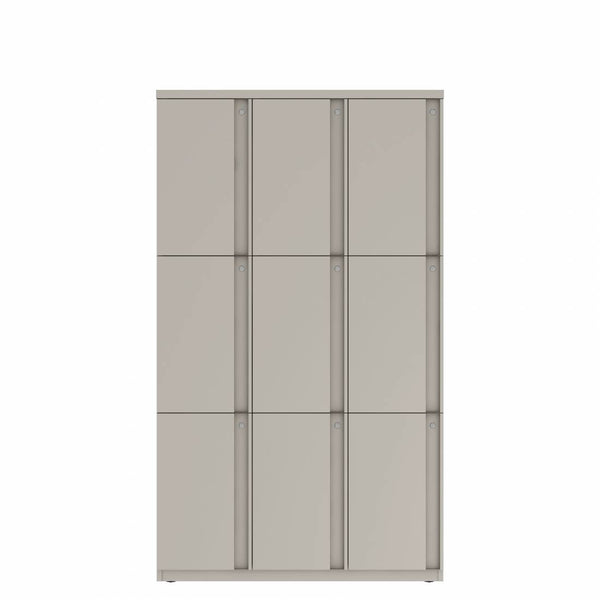 Prime™ 72"H Triple Column Locker, Three Rows, 42"W x 18"D, Full Pull Doors - Left Opening