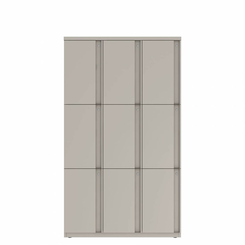 Prime™ 72"H Triple Column Locker, Three Rows, 42"W x 18"D, Full Pull Doors - Left Opening
