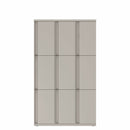 Prime™ 72"H Triple Column Locker, Three Rows, 42"W x 18"D, Full Pull Doors - Right Opening