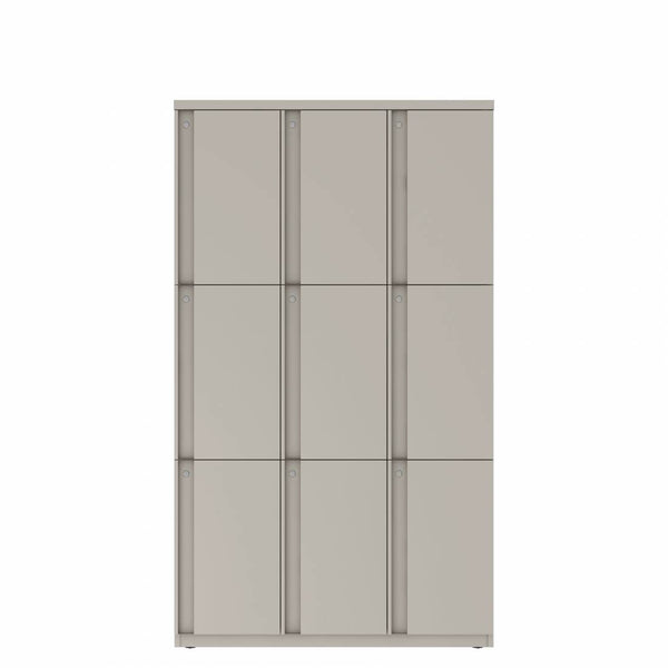 Prime™ 72"H Triple Column Locker, Three Rows, 42"W x 18"D, Full Pull Doors - Right Opening