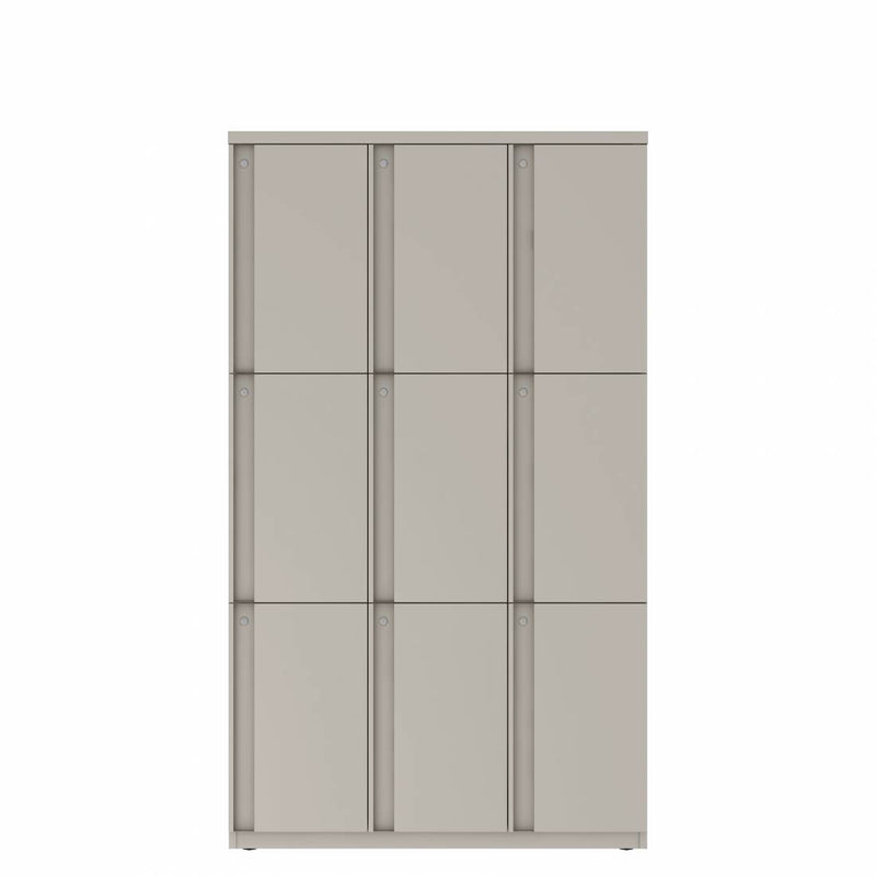 Prime™ 72"H Triple Column Locker, Three Rows, 42"W x 18"D, Full Pull Doors - Right Opening