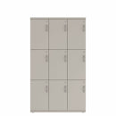 Prime™ 72"H Triple Column Locker, Three Rows, 42"W x 18"D, Flat Metal Doors - Left Opening