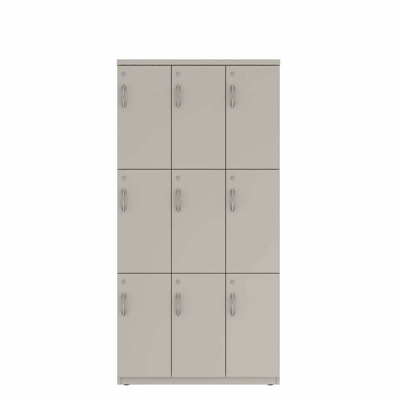 Prime™ 72"H Triple Column Locker, Three Rows, 36"W x 18"D, Flat Metal Doors - Right Opening