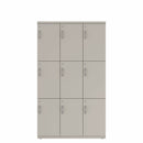 Prime™ 72"H Triple Column Locker, Three Rows, 42"W x 18"D, Flat Metal Doors - Right Opening