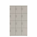 Prime™ 72"H Triple Column Locker, Four Rows, 42"W x 18"D, Flat Metal Doors - Right Opening