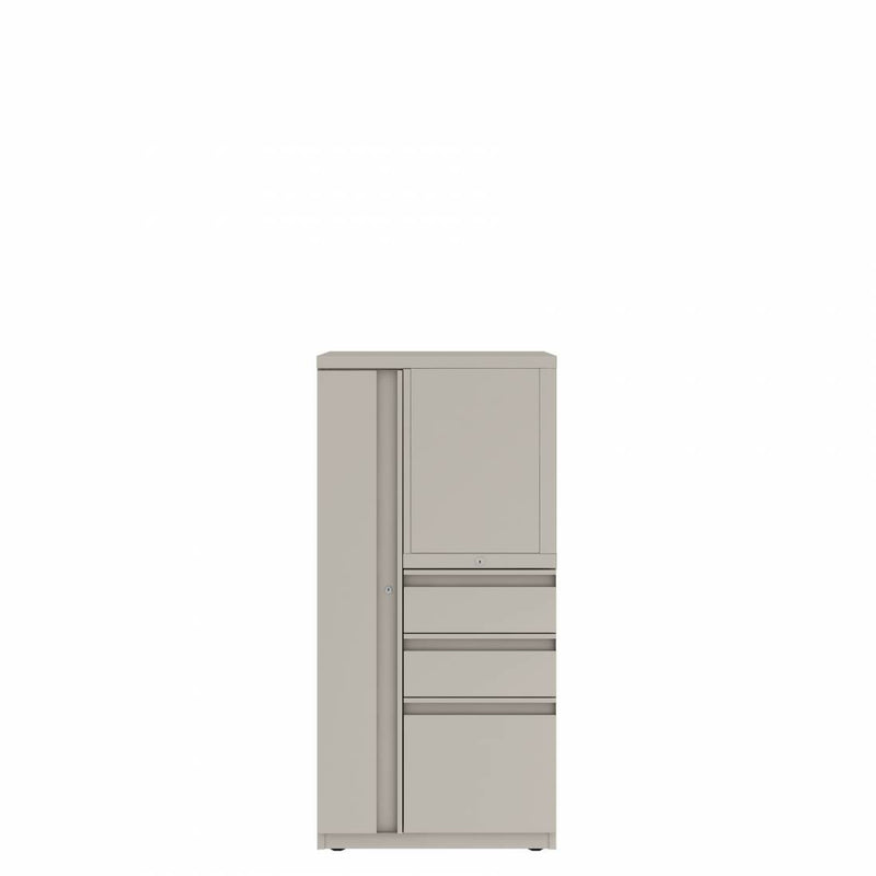 Prime™ 49.6"H Personal Tower, Open Side Shelves, Wardrobe - Left, Box/Box/File