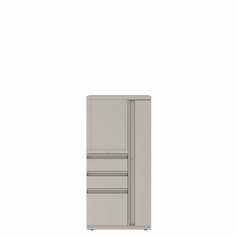 Prime™ 49.6"H Personal Tower, Open Side Shelves, Box/Box/File - Left, Wardrobe - Right