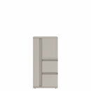 Prime™ 49.6"H Personal Storage Tower, Open Side Shelves, Wardrobe - Left, File/File - Right